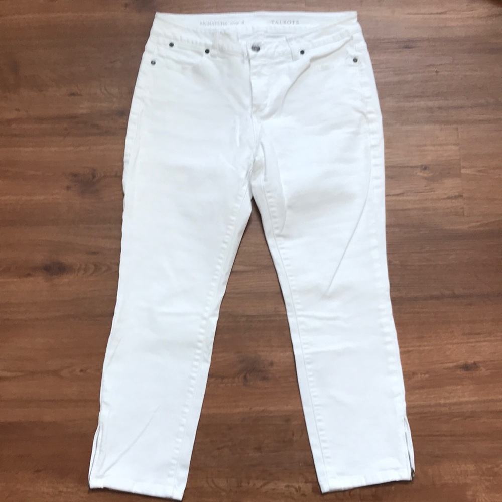 White denim crop by Talbots sz 8